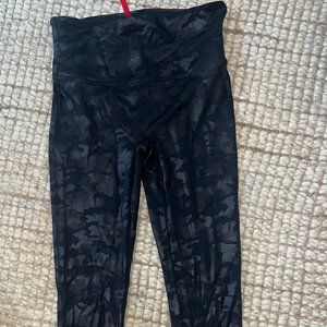 SPANX Faux Leather Camo Leggings